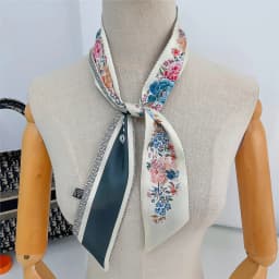 Tarot New Rose Floral Silk Scarf Women Elegant Hair Bandana Shawl Ribbon Tie Bag Decorate Accessories