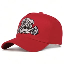 Unisex Bulldog Dumbbells Embroidery Baseball Caps Spring Autumn Outdoor Adjustable Casual Hats Sunscreen Hat Sports Cap