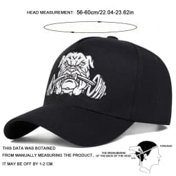 Unisex Bulldog Dumbbells Embroidery Baseball Caps Spring Autumn Outdoor Adjustable Casual Hats Sunscreen Hat Sports Cap