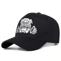 Unisex Bulldog Dumbbells Embroidery Baseball Caps Spring Autumn Outdoor Adjustable Casual Hats Sunscreen Hat Sports Cap
