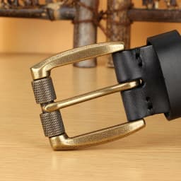 5mm Thicked Leather Men Belt Vintage Roller Pin Buckle Belt Male Cowhide Genuine Leather Buckle Strap Cowboy Jeans Belt 1.5 Inch