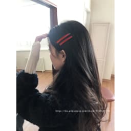 Jennie's candy colored buckle clip~South Korean France small bangs clip, broken hair clip, side clip with a straight line clip