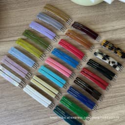 Jennie's candy colored buckle clip~South Korean France small bangs clip, broken hair clip, side clip with a straight line clip