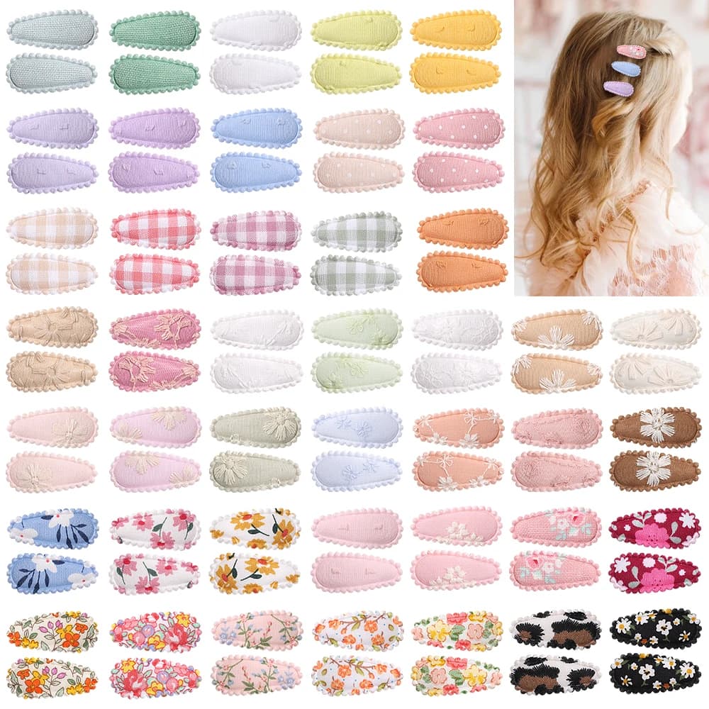 RAINBOW BOWS Wholesale Mini Cloth Water Drop BB Hair Clips for Children Hair Accessories Hairgripes 1.4inch Printe Diy Barrette