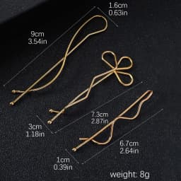 Alloy simple hair edge clip Twist clip hair accessories suitable for date shopping