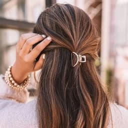 Mini Non Slip Claw Clips Hair Accessories Daily Party Gift for Women and Girls 2pcs Hair Claw Gold Hair Clips