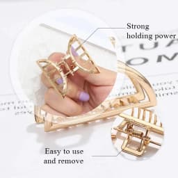 Mini Non Slip Claw Clips Hair Accessories Daily Party Gift for Women and Girls 2pcs Hair Claw Gold Hair Clips