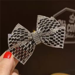 Light Luxury Fashion Bow Rhinestone Hairpin Super Shiny Hair Accessories For Women