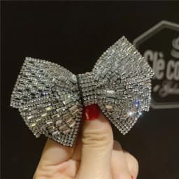 Light Luxury Fashion Bow Rhinestone Hairpin Super Shiny Hair Accessories For Women