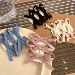 3PCS One Piece Clip Sweet & Spicy Vibe Ribbon Small Ribbon Braided Hair Clip Princess Hair Style Headdress Clip