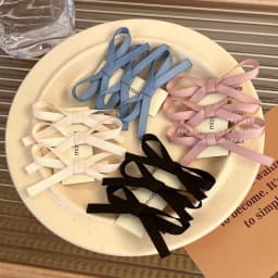 3PCS One Piece Clip Sweet & Spicy Vibe Ribbon Small Ribbon Braided Hair Clip Princess Hair Style Headdress Clip