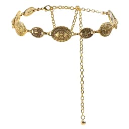 1 Piece Set of Waist Chain Accessories for Women's Retro Bohemian Ethnic Style High-end Silver Metal Chain Belt with Skirt Belt