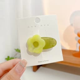 5pcs candy color transparent hair clip Japanese cute girl side bangs broken hair small clip bb clip headdress forehead hair clip