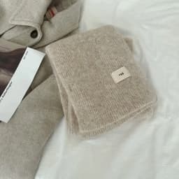 Winter Mohair Scarf Women Luxury Scarves Thicken Warmer Soft Pashmina Shawls Wraps Female Pure Color Knitted Long Scarf