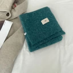 Winter Mohair Scarf Women Luxury Scarves Thicken Warmer Soft Pashmina Shawls Wraps Female Pure Color Knitted Long Scarf