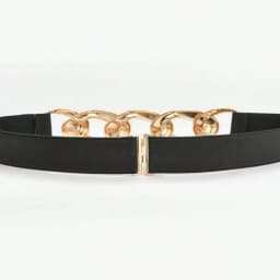 The Black Stretchy Elastic Chain Belt Is Slimming and Versatile. It Cinches the Waist and Is Suitable for Pairing with Sweaters,