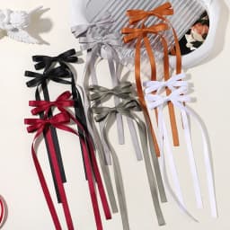 2pcs Cute Ribbon Bow Headband Long Tassel Hair Clip Women's Hair Accessories Girls Party Headwear Side Clips Wholesale