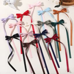 2pcs Cute Ribbon Bow Headband Long Tassel Hair Clip Women's Hair Accessories Girls Party Headwear Side Clips Wholesale