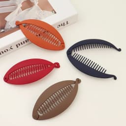 Matte Fish Shape Hair Claw Clips Ponytail Holder Hair Jewelry Twist Banana Barrettes Hairpins Hair Accessories For Women Clamp