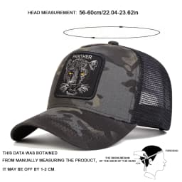 Unisex PANTHER Embroidery Baseball Net Caps Spring and Summer Outdoor Adjustable Casual Hats Sunscreen Hat Sports Cap