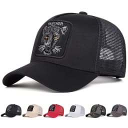 Unisex PANTHER Embroidery Baseball Net Caps Spring and Summer Outdoor Adjustable Casual Hats Sunscreen Hat Sports Cap