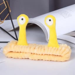 Women Coral Fleece Cartoon Snail Headband Make up Elastic Spa Hairband Skin Care Face Wash Hairband Women Girl