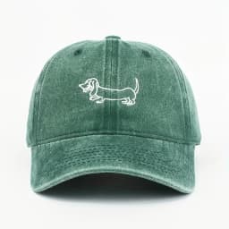 Dog Patterned Embroidered Baseball Cap Men Women Vintage Washed Cotton Hip Hop Streetwear Sun Hats
