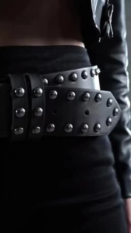 New Women Belt Women's Jeans Tie-in Ladies' Belt Fashion Personality Rivet Belt Senior Black Fashion