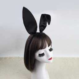 Easter Bunny Costume Set Women's Rabbit Ear Headband Collar Bow Tie Cuffs and Bunny Tail Accessories