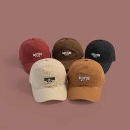Pink Sweet Girl Ins Embroidered Duck Tongue Hat Versatile Curved brimmed Men's Baseball Hat Spring and Autumn