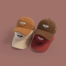 Pink Sweet Girl Ins Embroidered Duck Tongue Hat Versatile Curved brimmed Men's Baseball Hat Spring and Autumn