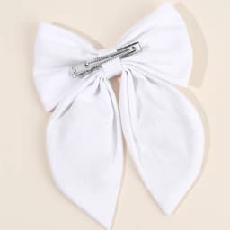 Rabbit Embroidery White Bow Hair Clip Sweet Girls Bunny Bowknot Hairpin Handmade Fabric Kids Cute Headdress Headwear Accessories