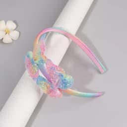 Gradient Butterfly Headband For Girls Sparkling Rainbow Princess Hair Hoop Birthday Party Princess Dress-Up Hair Accessories