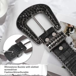 Women Rhinestone Western Belt for Jeans Bling Studded Leather Cowgirl Cowboy Belts BB Wasit Diamond Belt