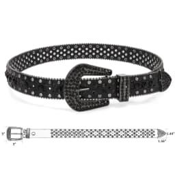 Women Rhinestone Western Belt for Jeans Bling Studded Leather Cowgirl Cowboy Belts BB Wasit Diamond Belt