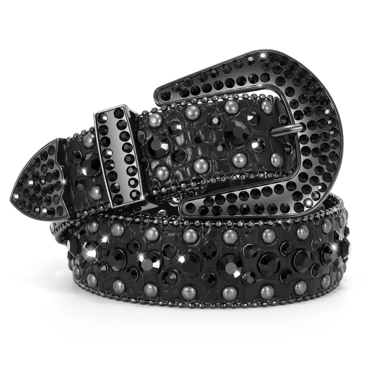 Women Rhinestone Western Belt for Jeans Bling Studded Leather Cowgirl Cowboy Belts BB Wasit Diamond Belt