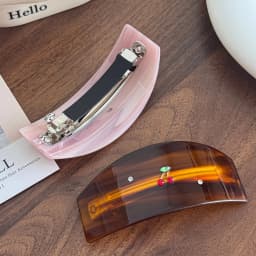 1pc New diamond-studded cherry hair claw, high-end sweet multicolor diamond acetate hair clip, hair clip for back-of-head updos