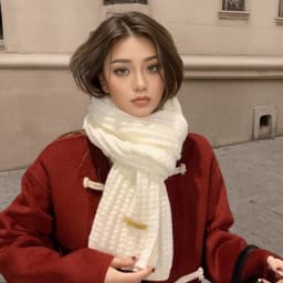 Men Women Thick Warm Knitted Scarf in Winter Autumn Wool Soft Solid Cashmere Neckerchief Simple Fashion Black Students Scarves