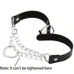 Yanxyad Leather Choker Collar Necklace, Heart Shape Gothic Punk Rock Choker Necklace Collars Valentines,Mom,Mother,Mother's Day,