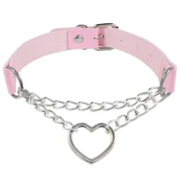 Yanxyad Leather Choker Collar Necklace, Heart Shape Gothic Punk Rock Choker Necklace Collars Valentines,Mom,Mother,Mother's Day,
