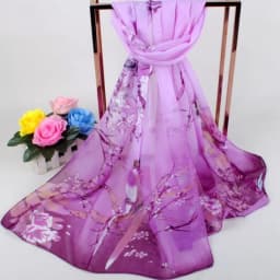 Spring New Lucky Bird Women's Chiffon Long Silk Scarf Headscarf Scarf Beach Scarf Small Gift