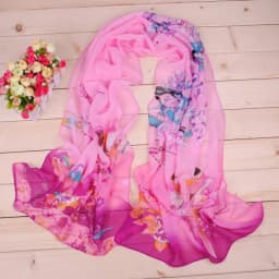 Spring New Lucky Bird Women's Chiffon Long Silk Scarf Headscarf Scarf Beach Scarf Small Gift