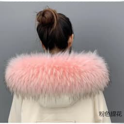 Winter Faux Fur Collars for Women Warm Raccoon Fur Scarf Hood Fur Shawl Decor Multicolor Fake Fur Scarf Plush Coat Fluffy Collar