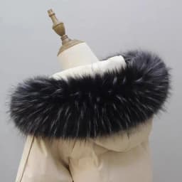 Winter Faux Fur Collars for Women Warm Raccoon Fur Scarf Hood Fur Shawl Decor Multicolor Fake Fur Scarf Plush Coat Fluffy Collar