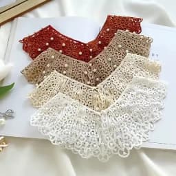 Doll Collar Lace Fake Collar Pearl Clothes Accessories Decoration Shirt Collar Dress Decorative Shoulder Detachable Shawl