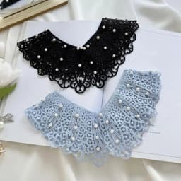 Doll Collar Lace Fake Collar Pearl Clothes Accessories Decoration Shirt Collar Dress Decorative Shoulder Detachable Shawl