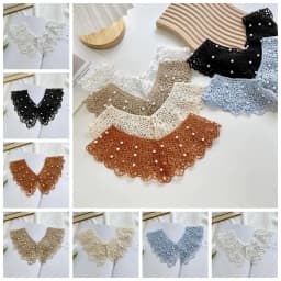 Doll Collar Lace Fake Collar Pearl Clothes Accessories Decoration Shirt Collar Dress Decorative Shoulder Detachable Shawl