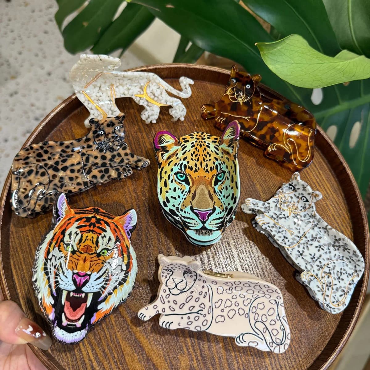 1/2pcs Autumn and winter animal hair clip, tiger, cheetah, shark clip, hair clip, back of the head, grab clip, hair accessory