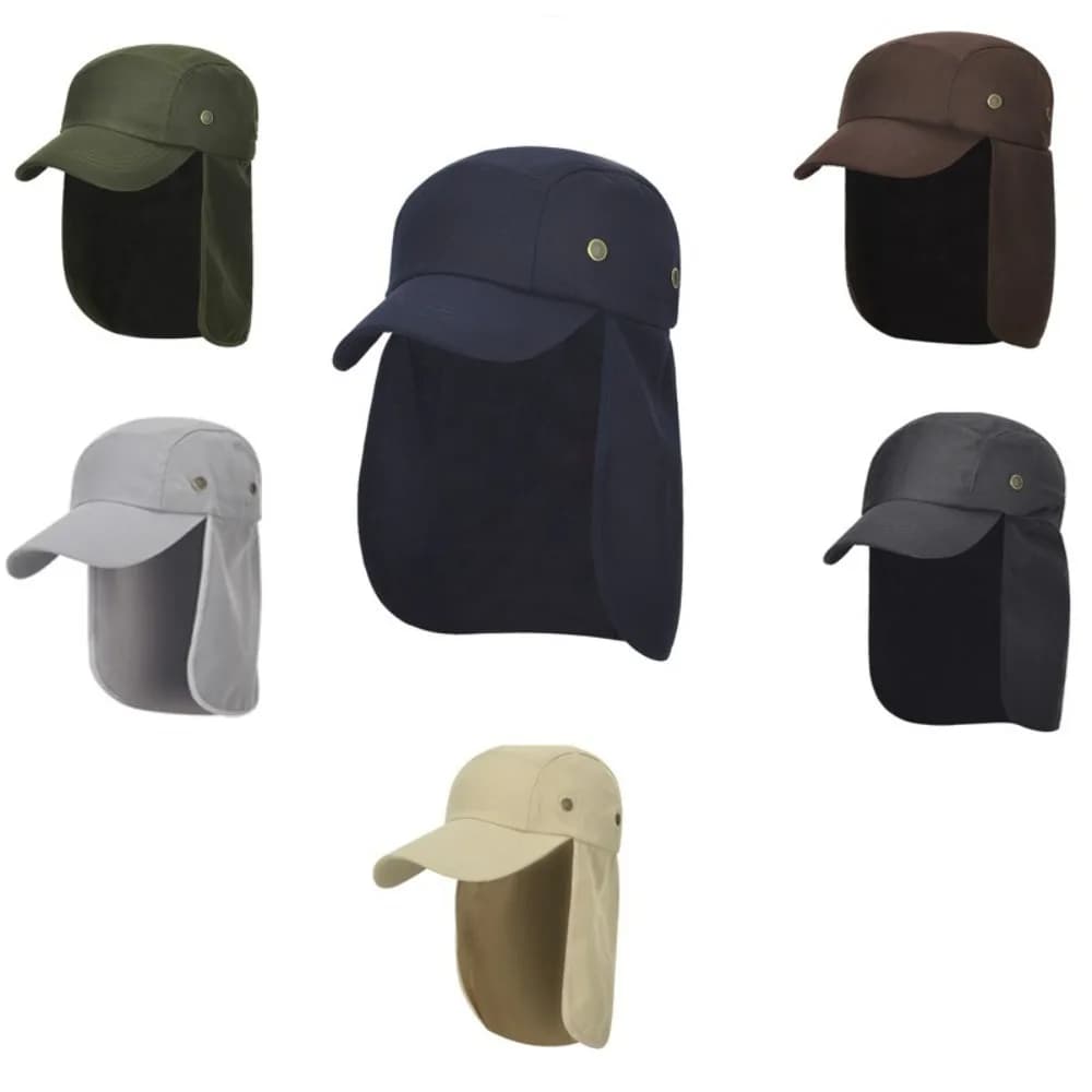 Summer Anti-UV Sun Hat With With Neck Protection Shawl Outdoor Mountaineering Fishing Baseball Cap Casual Peaked Cap For Travel