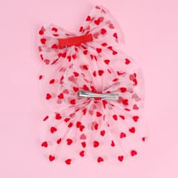 2Pcs Tulle Heart Bow Hair Clip Elegant Lace Love Hairpins Sweet Barrette For Girls Kids Children Fashion Headdress Accessories